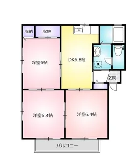 ブルーシャトー A【2階】の間取り