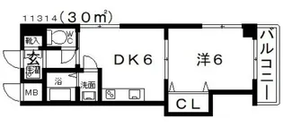 ヴァルカン城山II【2階】の間取り