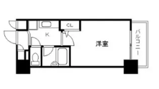 エスリード天神第2【7階】の間取り