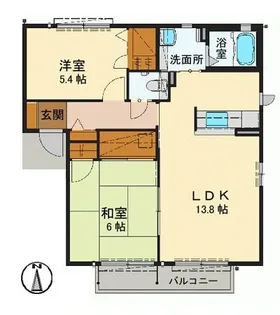 グランマスト安佐南 A棟【1階】の間取り