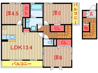 千葉県船橋市南三咲3【アパート】の間取り