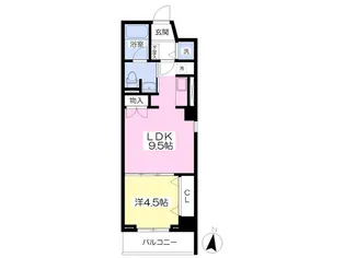 福島県いわき市平字愛谷町四丁目【マンション】の間取り