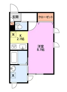 エレーヴ大学前【2階】の間取り