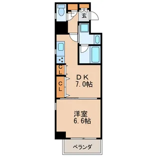 レジディア高岳【4階】の間取り
