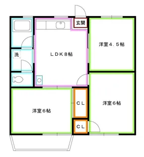 ドミールツカサ【1階】の間取り