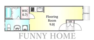 東京都渋谷区本町3【マンション】の間取り