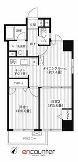 ロイヤル笹塚【4階】の間取り
