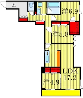シャーメゾンサウス【4階】の間取り