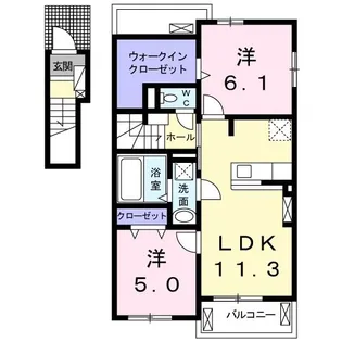 マルヒラ東赤石【2階】の間取り