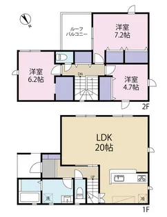 岐阜県岐阜市茜町【一戸建】の間取り
