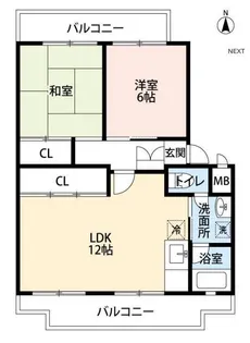 パークシティ白扇1号棟1号棟【3階】の間取り