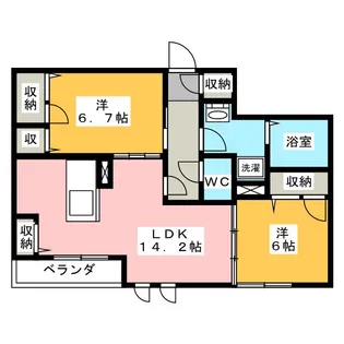 マストヒルズ定納山【2階】の間取り