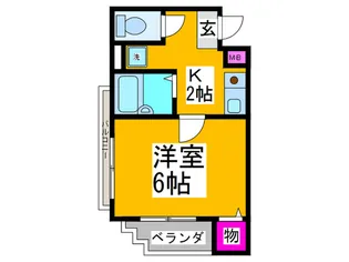 ベルクレールアビコ【3階】の間取り