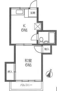 シャインヒルハイツ【2階】の間取り