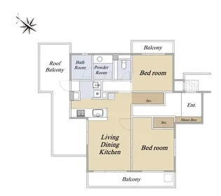 ユーロハイツ鎌倉長谷【3階】の間取り