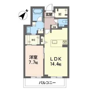 ウィズプラス浦和美園 ウエスト D棟【3階】の間取り