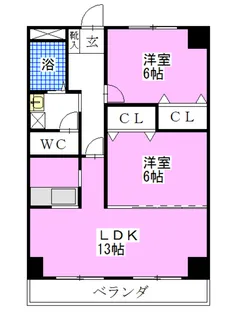 ガーデンアネックス【1階】の間取り