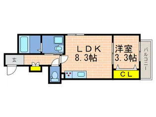 リミナ元町山手【2階】の間取り