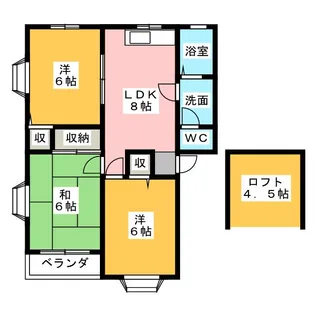 フラワーアネックス【2階】の間取り