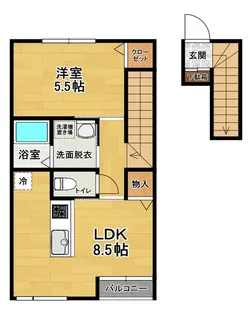 チャンドゥM【2階】の間取り