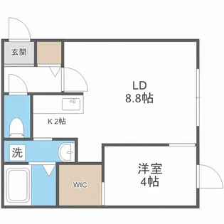 Livease kitamaruyama(リヴィースキタマルヤマ)【4階】の間取り
