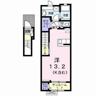 ボンヌ・シャンスII【2階】の間取り