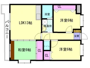 アメニティ旗崎【2階】の間取り