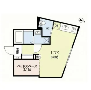 オークレスト下目黒【1階】の間取り