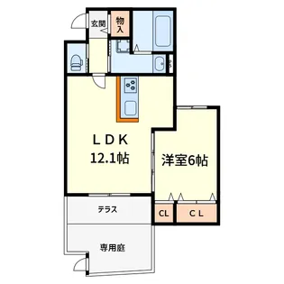 SCENA SATSUKI【1階】の間取り