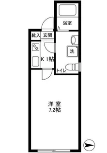 ハピテラス東四ツ木【2階】の間取り