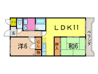 グランビア桂【1階】の間取り