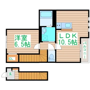 e・GOEN荒井【2階】の間取り