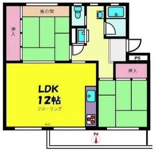 片倉台団地310号棟【5階】の間取り