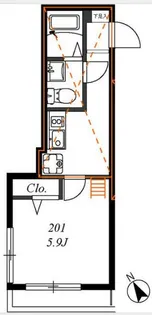 エルソール羽沢【2階】の間取り