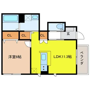 レクシアメゾンII【1階】の間取り