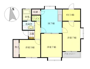 メイプルハイツ1番館【1階】の間取り