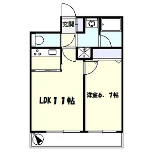 六軒町伍番館【4階】の間取り