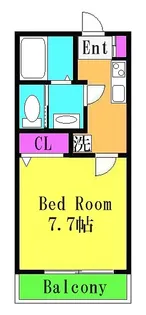 ウィンディア調布【2階】の間取り