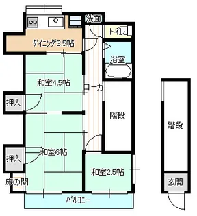 さくらアパートメント天神【2階】の間取り