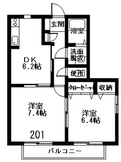 シャーメゾンTorii【2階】の間取り