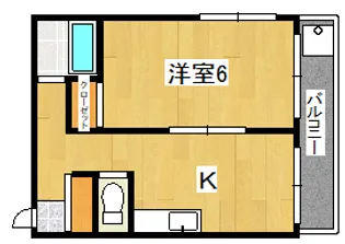 フラッツ・ウスイ【2階】の間取り