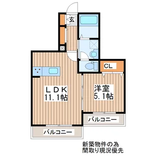 クオーレトモ米ヶ袋【3階】の間取り