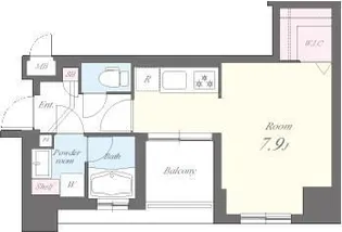 エリートタウン日本橋【4階】の間取り