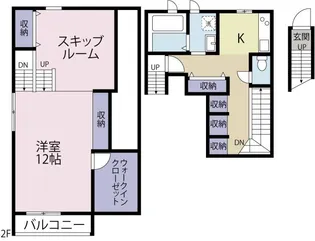ココカラハウス川内3 D【2階】の間取り