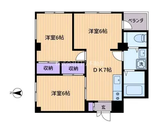 第2常栄マンション【2階】の間取り