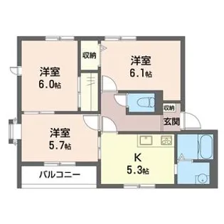 サミータウンE【1階】の間取り