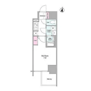 コンフォリア・リヴ新大阪WEST【5階】の間取り