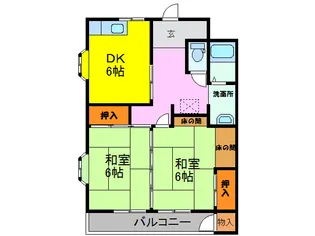 コーポ穂喜I【1階】の間取り