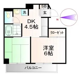 家中マンション【4階】の間取り
