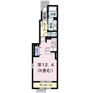 ルミナス山王A【1階】の間取り